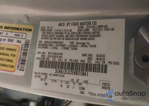 2014 Lincoln Mkz Hybrid из США, поврежденный, VIN 3LN6L2LU2ER825861